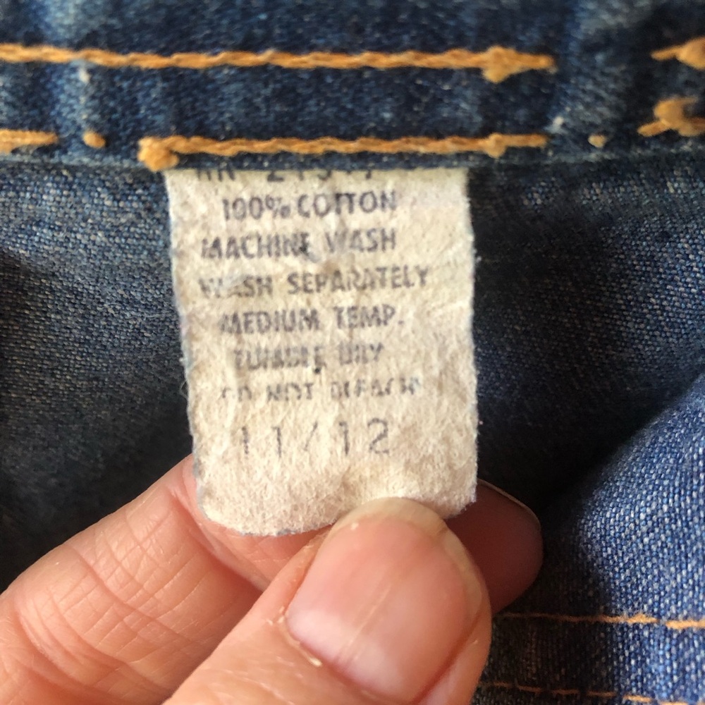 Vintage Unbranded Blue Denim Skirt (vintage Sz 11/12 fits like a modern Sz 4) - Picture 7 of 7